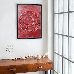 Volcanic Intensity - Art Print of Original Artwork - Red - A3 Poster Print - Australian Art