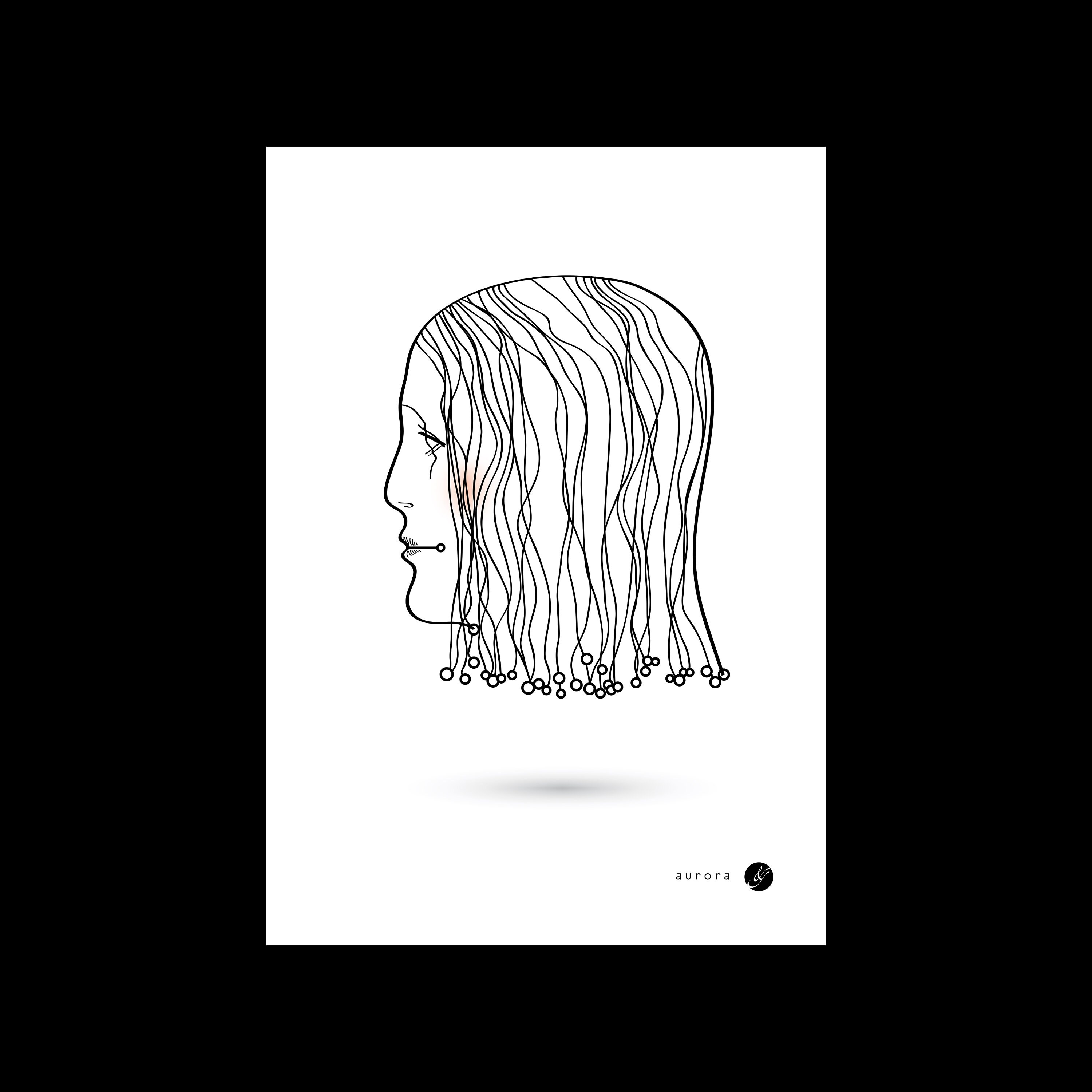 Aurora. Portrait of the Dawn Goddess. It is Painted in a Etsy