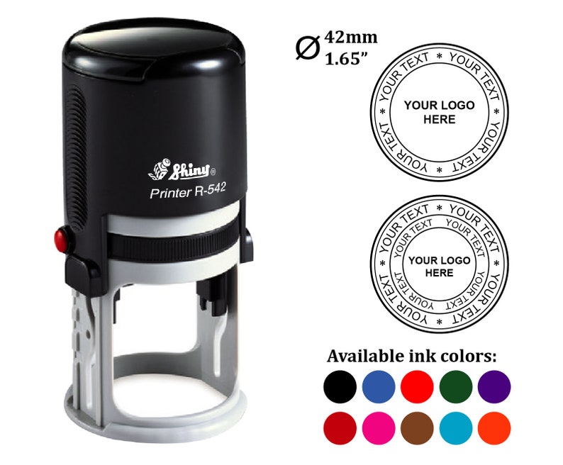 Shiny R542 Custom Made Self Inking Rubber Stamp 40x40mm Etsy