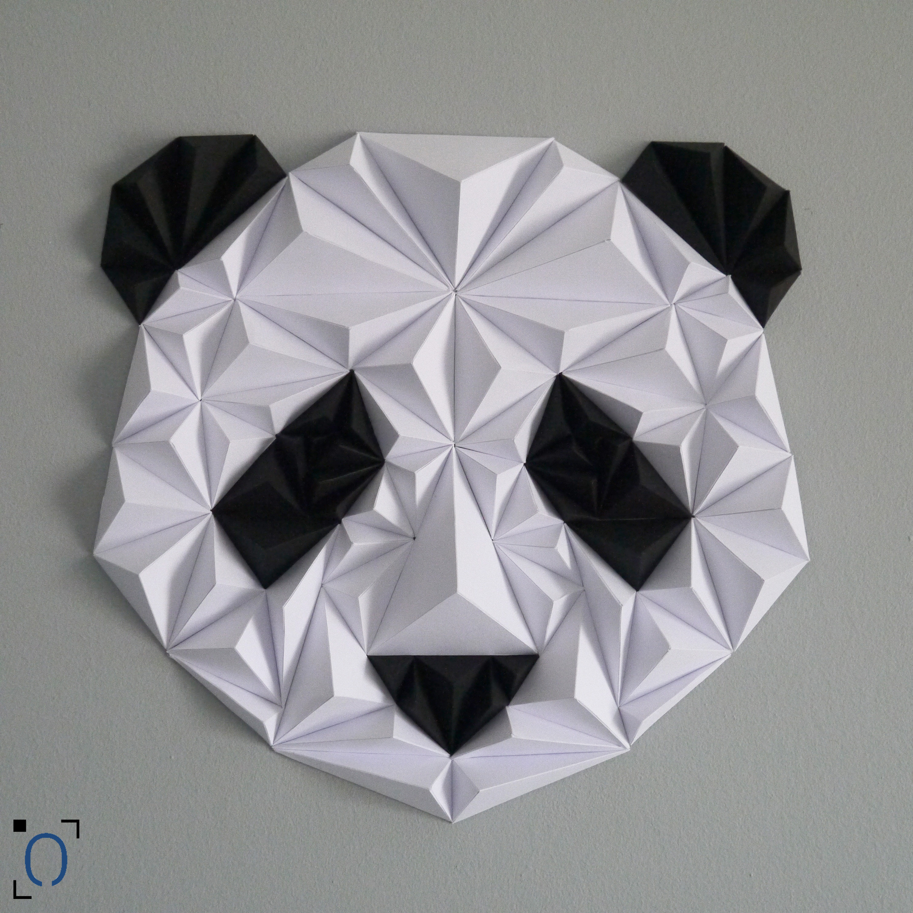 Kit Papercraft, Panda 3D 27x25cm, Décoration Murale, Made in France, Créer de Ses Mains, Fan Bambou,