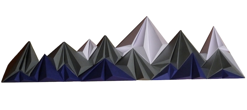 Kit Papercraft Mountains Wall Decoration Made in France - Etsy