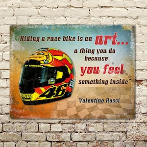 Valentino Rossi Helmet Motorbike Racing Bike Quote Fridge Magnet