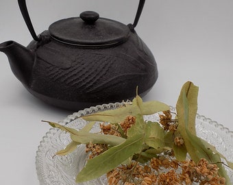LINDE blossoms, linden herbal tea, products from my garden, organic LINDE, air-dried, untreated