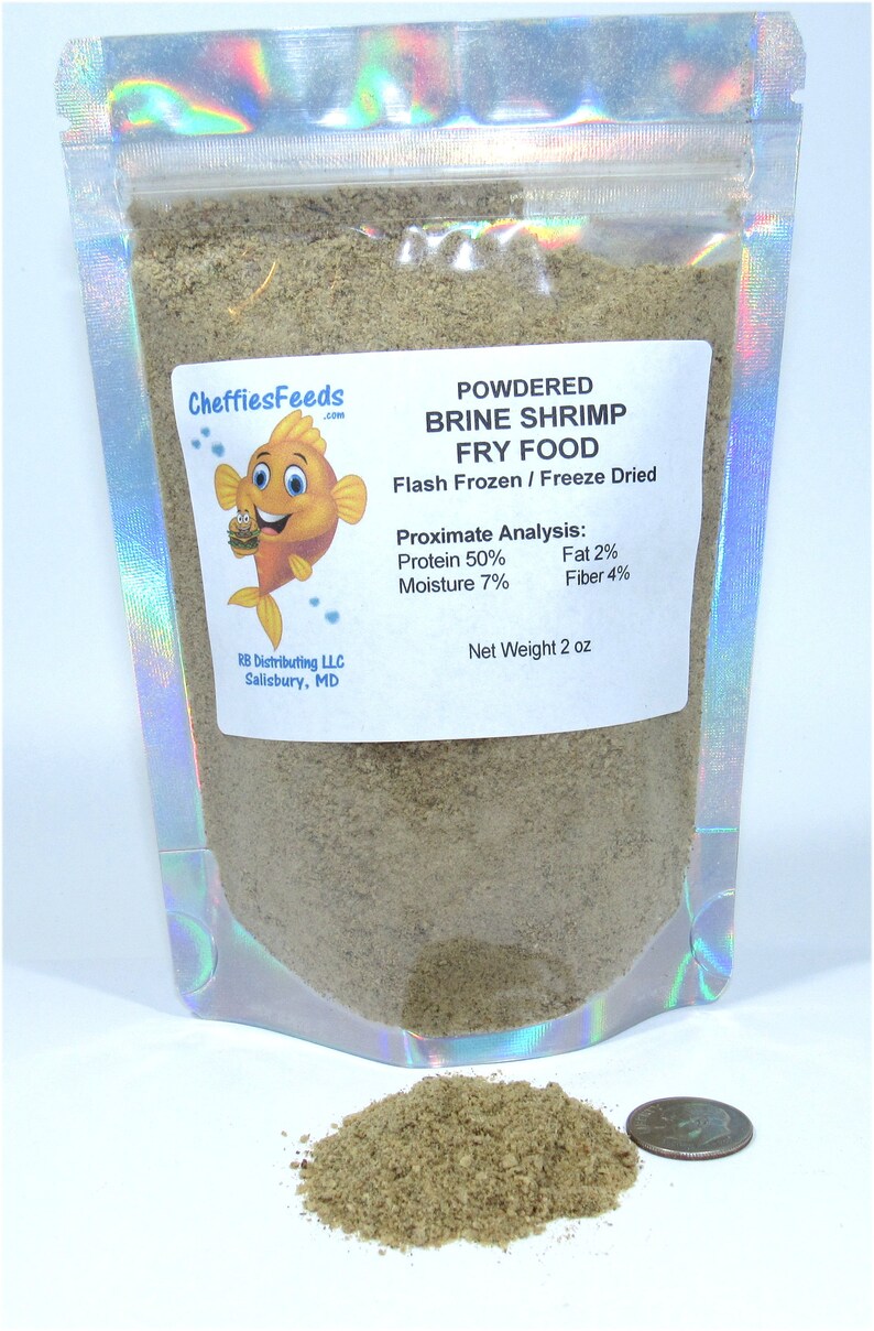 FRY FOOD Freeze Dried Brine Shrimp for Baby Tropical Fish Freshwater