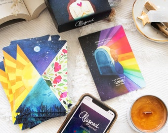 Aligned: A Self-Care Cards Deck for Radiant Healing & Empowerment. Featuring 48 Positive Affirmation Cards Daily Inspiration and Self-Love