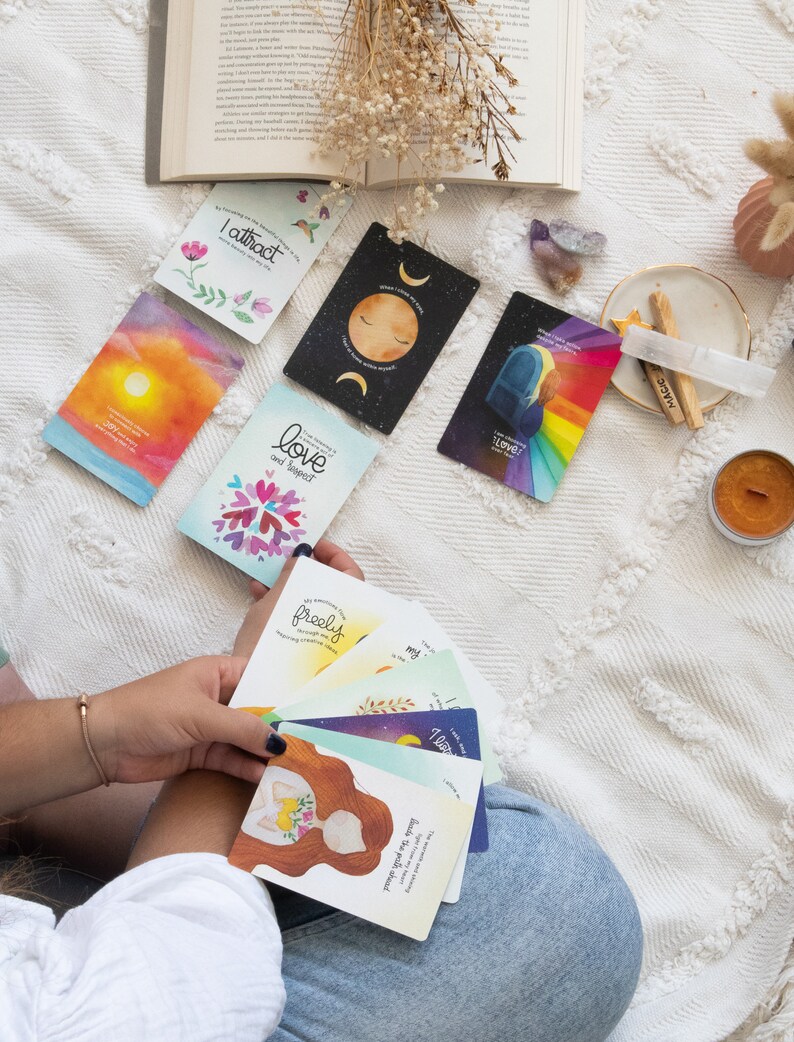 Aligned: A Self-Care Cards Deck for Radiant Healing & Empowerment. Featuring 48 Positive Affirmation Cards Daily Inspiration and Self-Love image 5