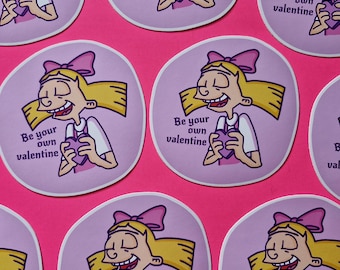 Be Your Own Valentine vinyl sticker | 90s cartoon