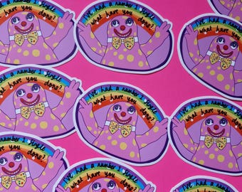 Mr Blobby sassy vinyl sticker | 90s kid retro funny nostalgia