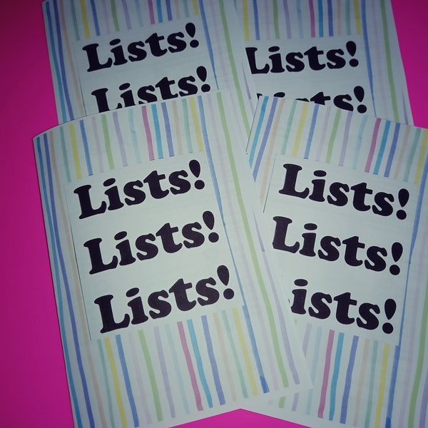 Lists! Lists! Lists! Zine | perzine fanzine music nostalgia random