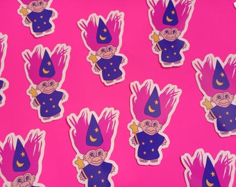 Troll vinyl sticker | 90s kid toy stickers toycore kidcore retro nostalgia Y2K Russ