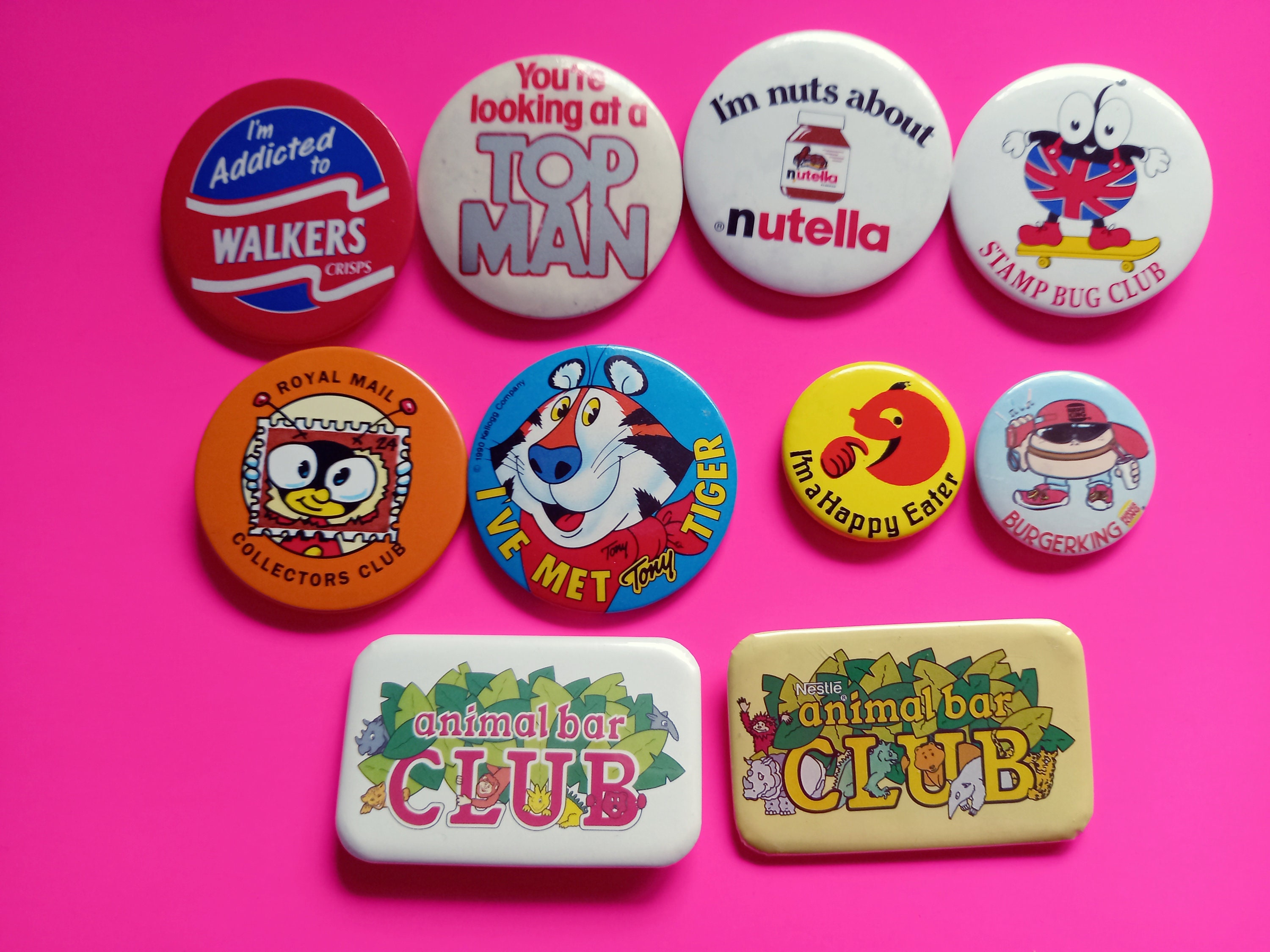 Vintage Badges Ads Food Mascots Animals Brands Retro 70s Etsy UK
