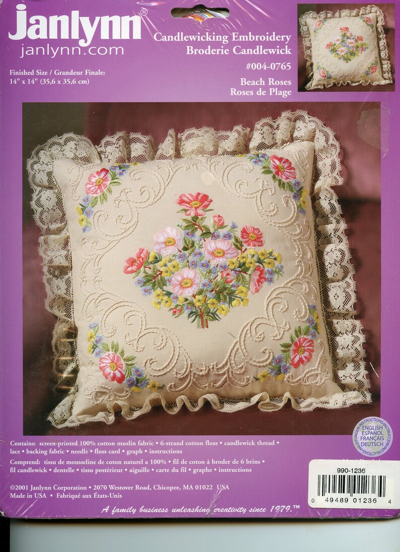 Janlynn Candlewicking Embroidery Beach Roses Etsy