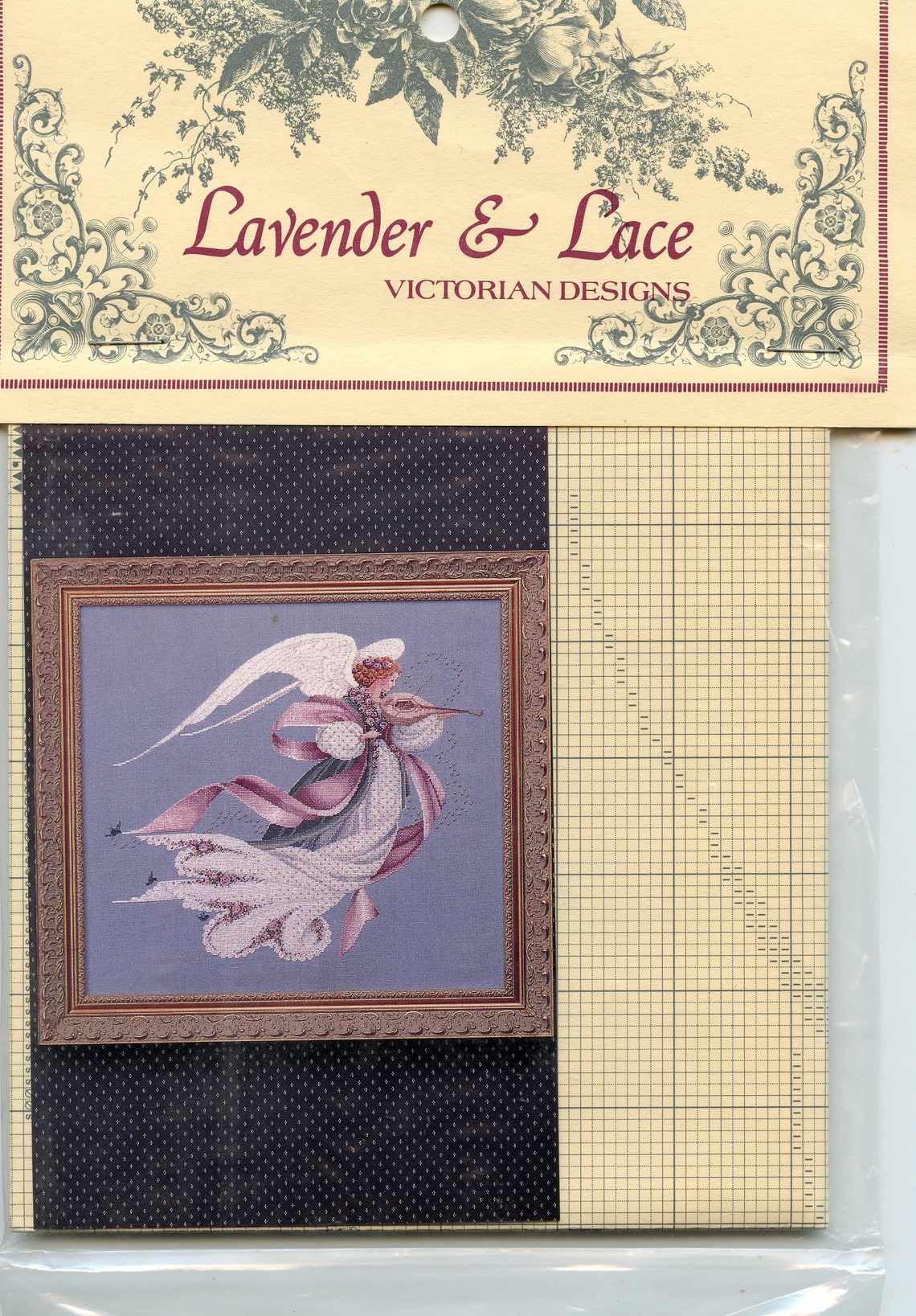 Lavender and Lace Cross Stitch Pattern Angel of Spring Etsy