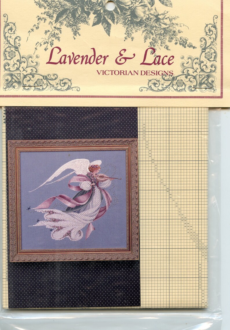 Lavender And Lace Cross Stitch Pattern Angel of Spring