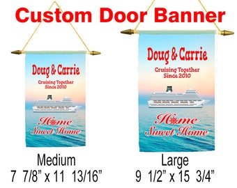 Paper Party Supplies Banners Signs Date Customize With Your Names Custom Door Banner Available In 2 Sizes Ship Cruise Ship Door Banner