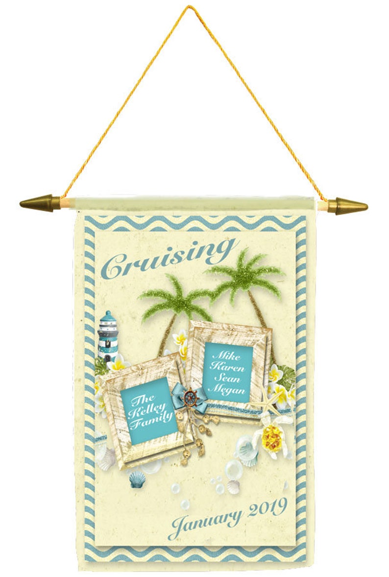 Custom door banner available in 2 sizes Cruise ship door banner