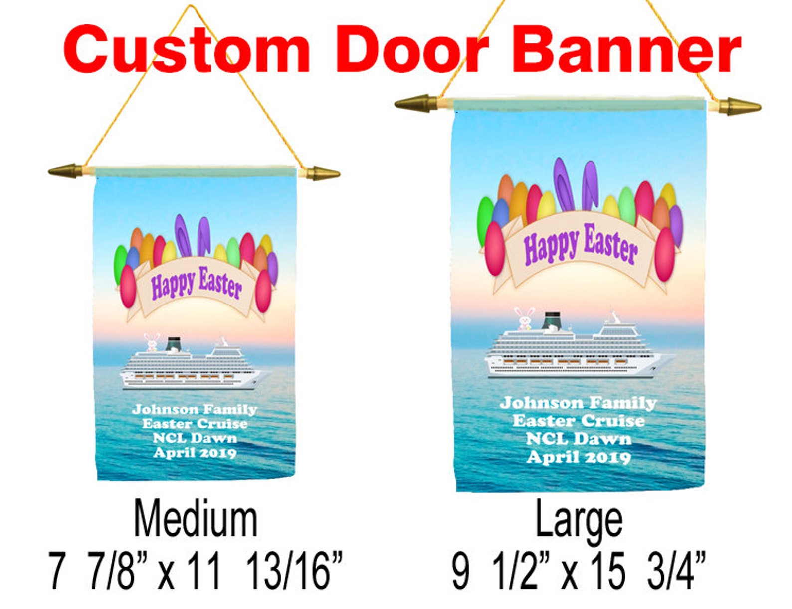 Cruise Ship Door Banner. Custom Ship Door Banner Available in Etsy