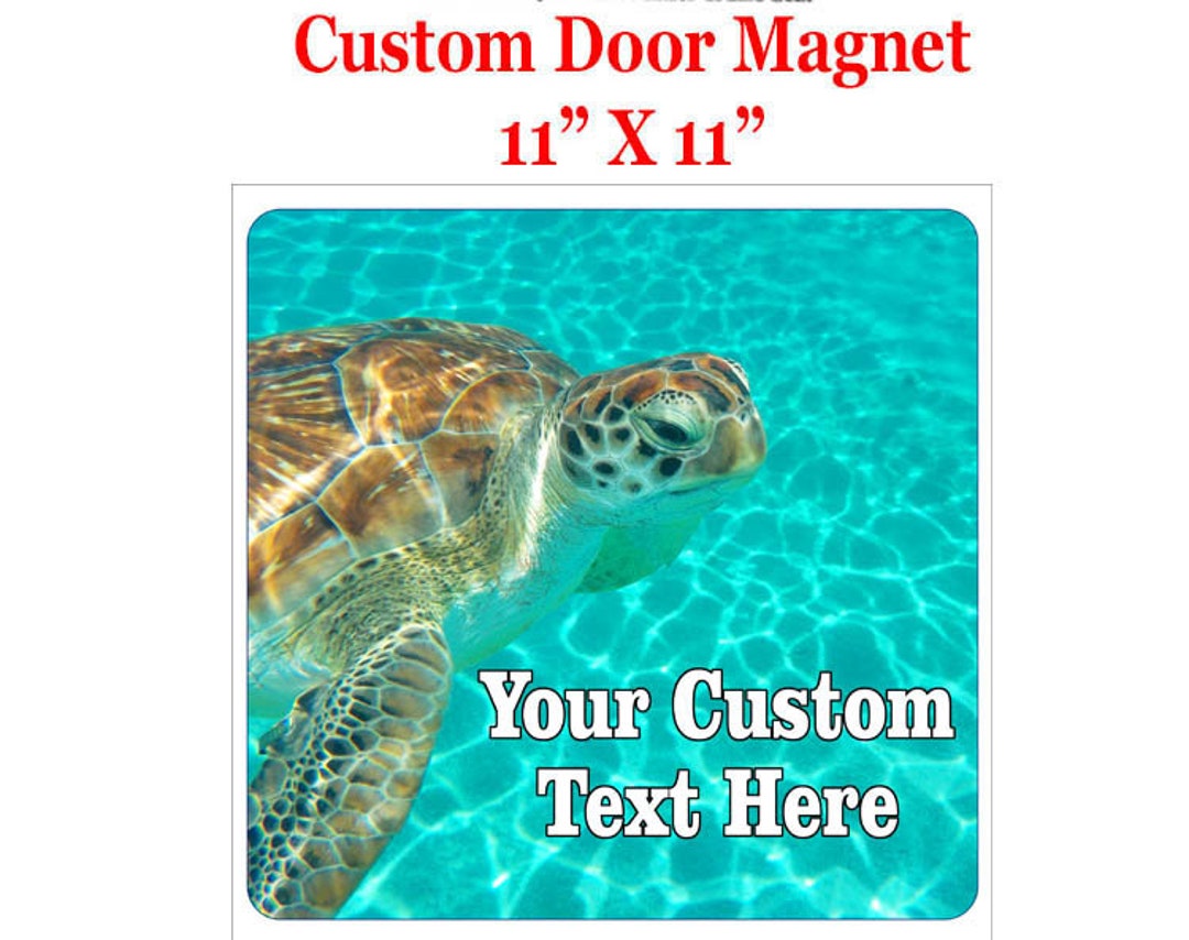 Post Sign Turtle Magnet Cruise Ship Door Magnet. Sea Turtle Custom Door Magnet. Include Your ...