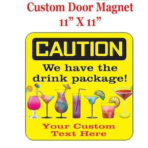 Cruise Ship Door Magnet.  Custom door magnet.   Include your custom text.  11" X 11"