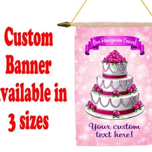 Cruise ship door banner. Custom Banner available in 3 sizes.  Celebrate your Honeymoon with this custom banner!