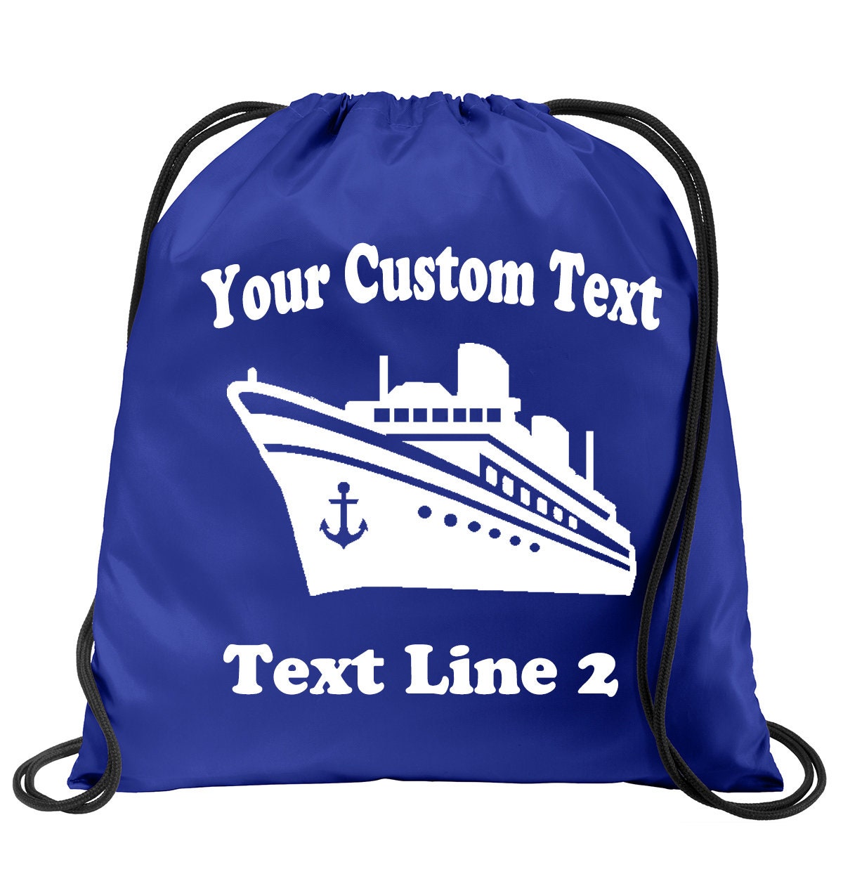 Soul Train Cruise Canvas Cinch Backpack black-canvas-drawstring-  main image 2