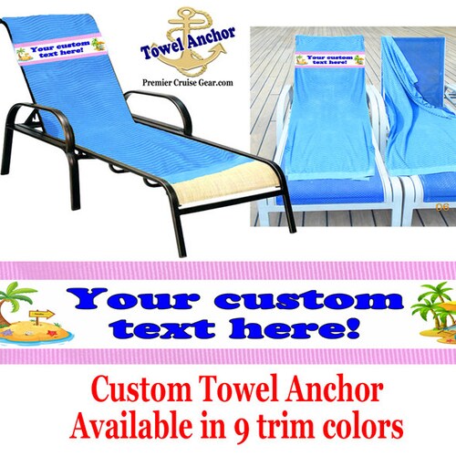 Cruise Towel Anchor. Custom With Your Text Keep Your Towel in Etsy