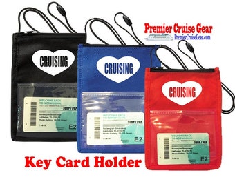 Cruise Ship Key Card Holder with cruising/beach decorations. Keep you ship's key card safe and easily accessible with this decorated holder.