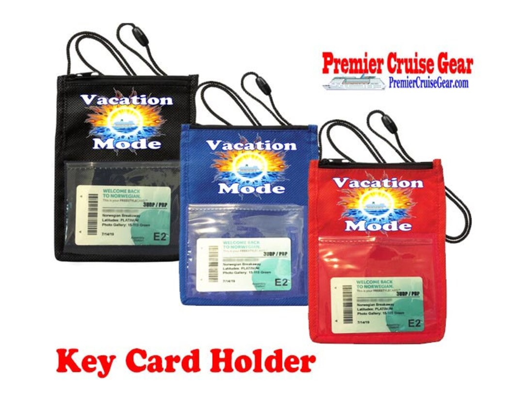 Cruise Ship Key Card Holder With Cruising/beach Decorations. Keep Your Ship's Key Card Safe and