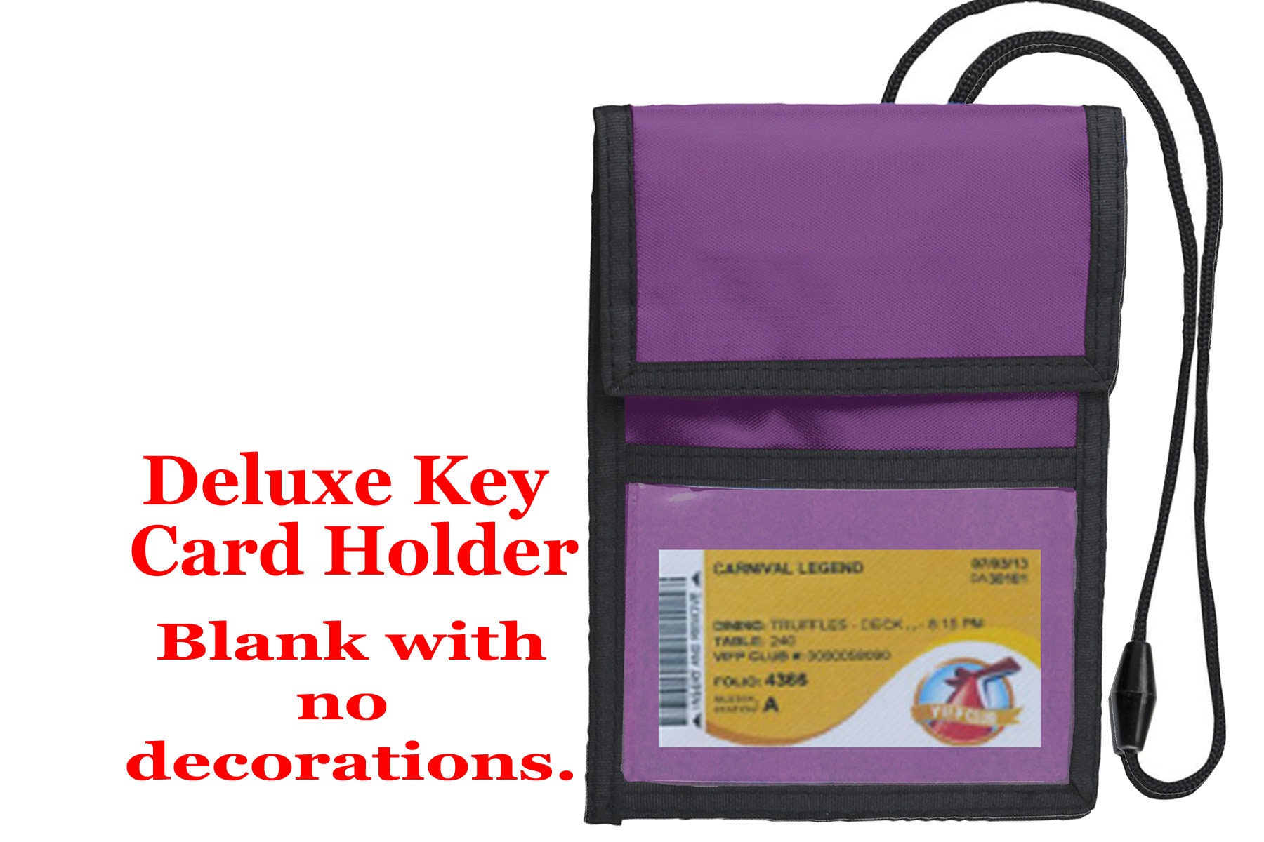 Cruise Ship Key Card Holder. Blank Deluxe Holder. 