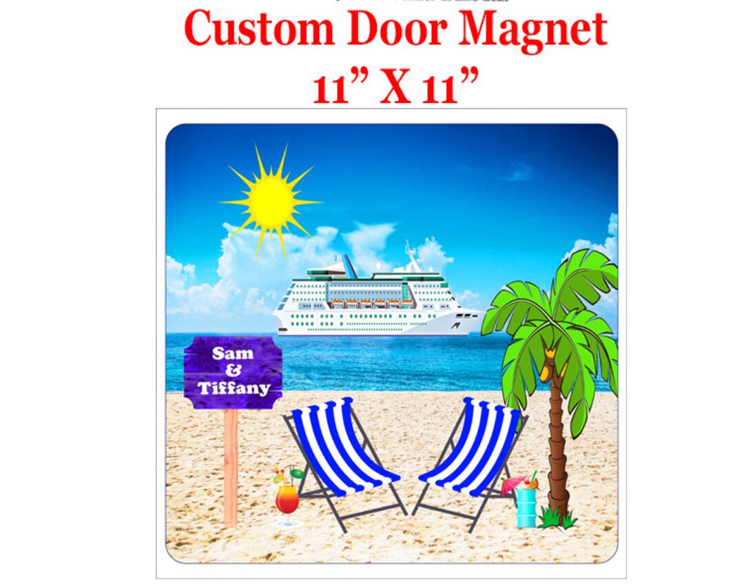 Cruise Ship Door Magnet. Custom Door Magnet. Include Your Custom Text ...