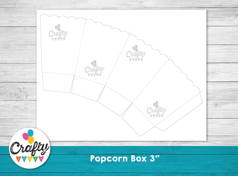 PRINTABLE Shopkins Inspired Popcorn Box 3 Instant Download Poppy Corn