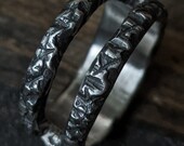 Mens Sterling Silver Ring Carved Textured Wedding Band Birthday Mens Gift