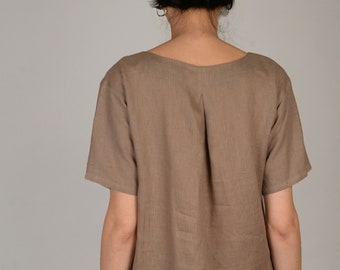 Linen tunic. Summer tunic. Long blouses. Handmade by elen'do