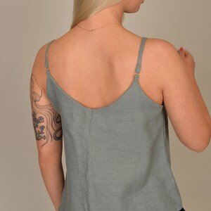 Linen top. Sleep top. Crop top. Linen blouses. Handmade by elen'do image 4