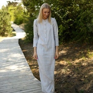 Linen shirt dress. Linen dress. Elegant dress. Handmade by elen'do