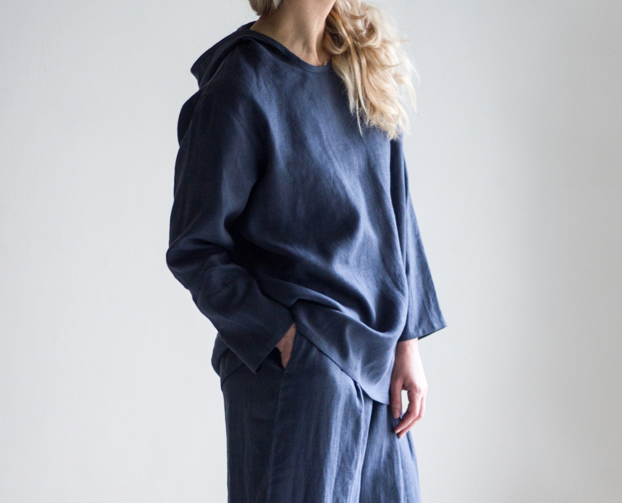 Linen Hoodie - Etsy