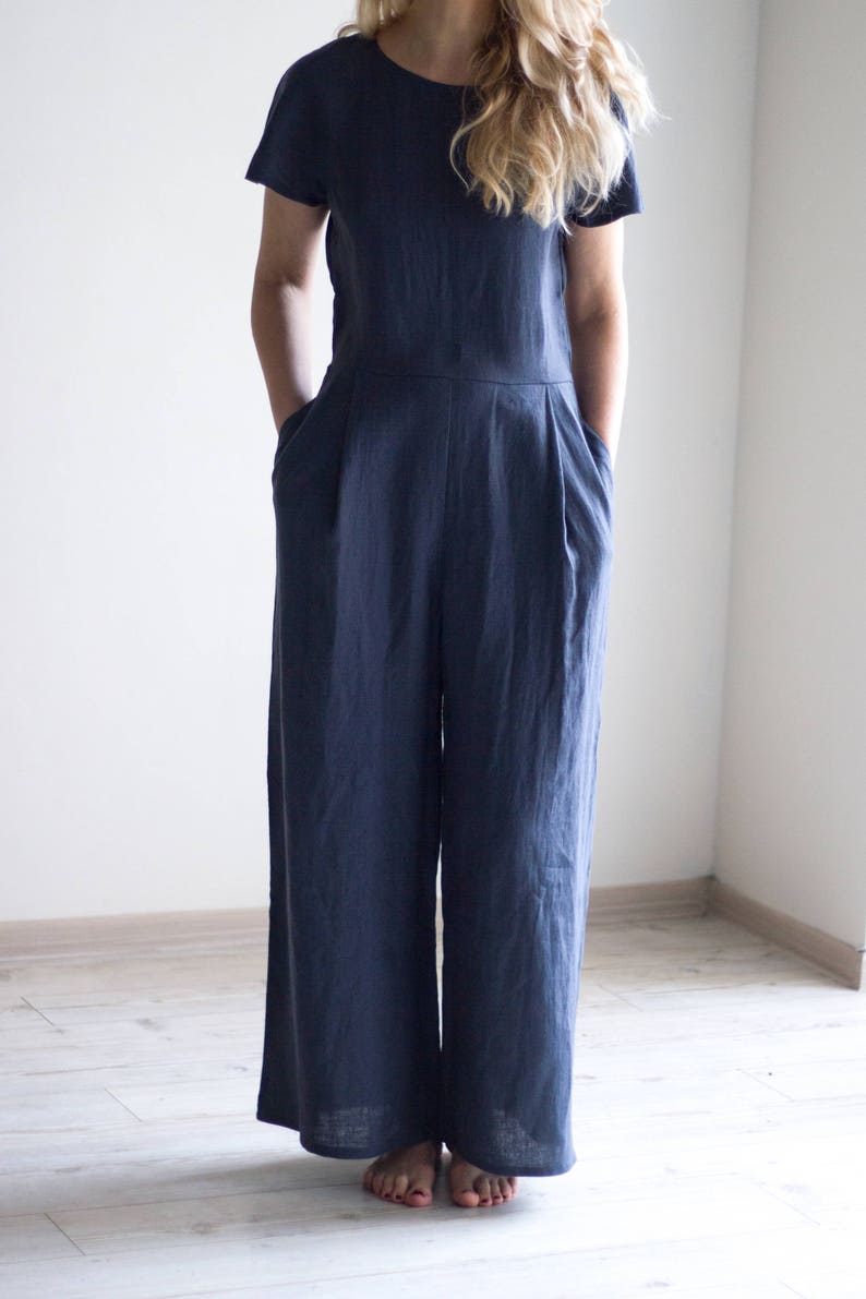 linen overall jumpsuit