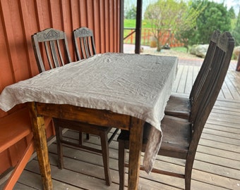 Tablecloth Custom Table Cloth Tablecloths for Wedding Gift for her Table Linens Stonewashed Linen Table linens table cloth. Handmade