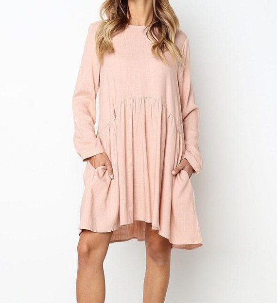 knee length linen dresses