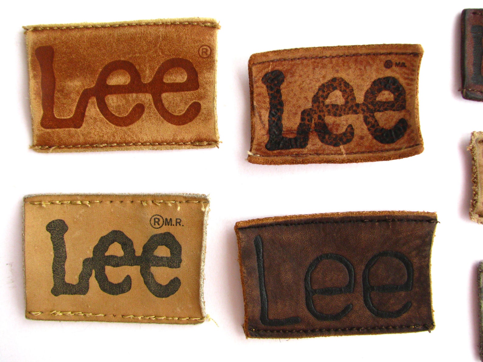 Vintage Lee Jeans Leather Brand Patch Collection of 7 Pcs Etsy Canada