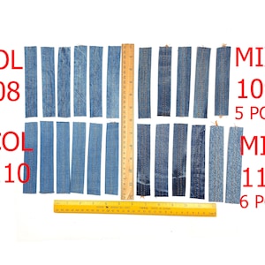 Additional Blue Denim Belt Loops Sets For Wide Belt Made Of Reclamed Fabrics