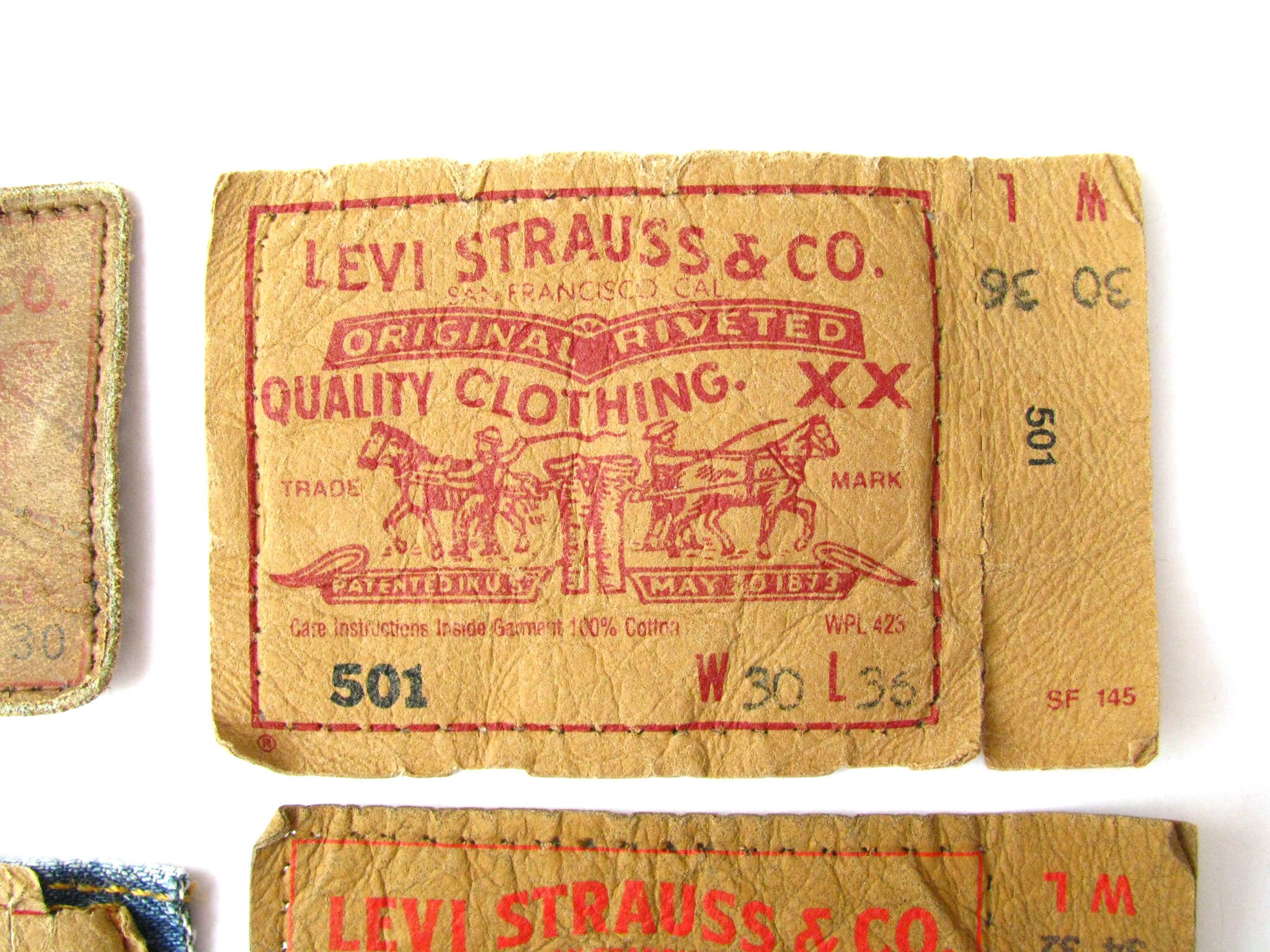 Original Levis 501 brand patch collection recycled vintage Etsy