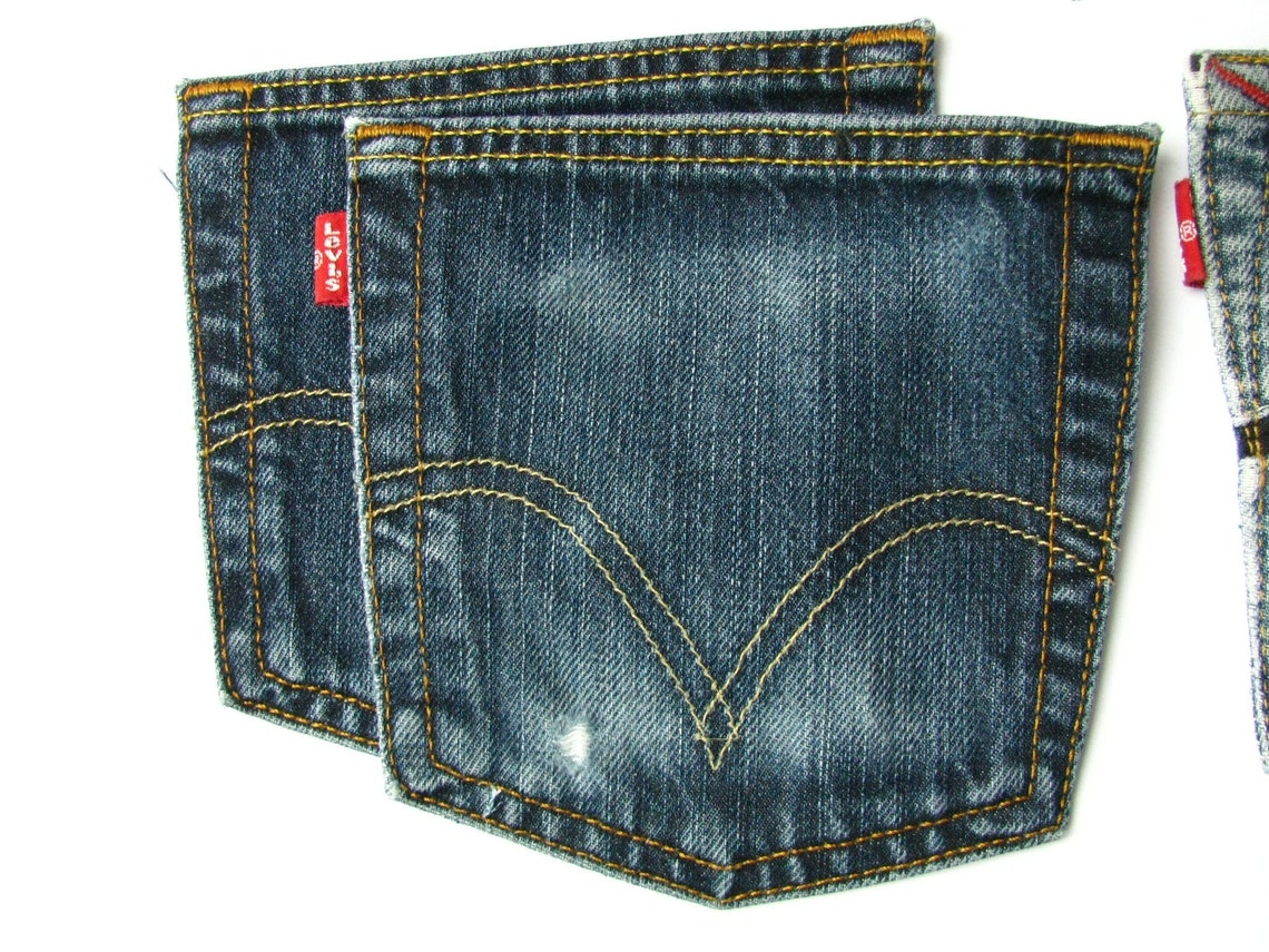 10 original red tab Levis jeans back pockets with base Etsy