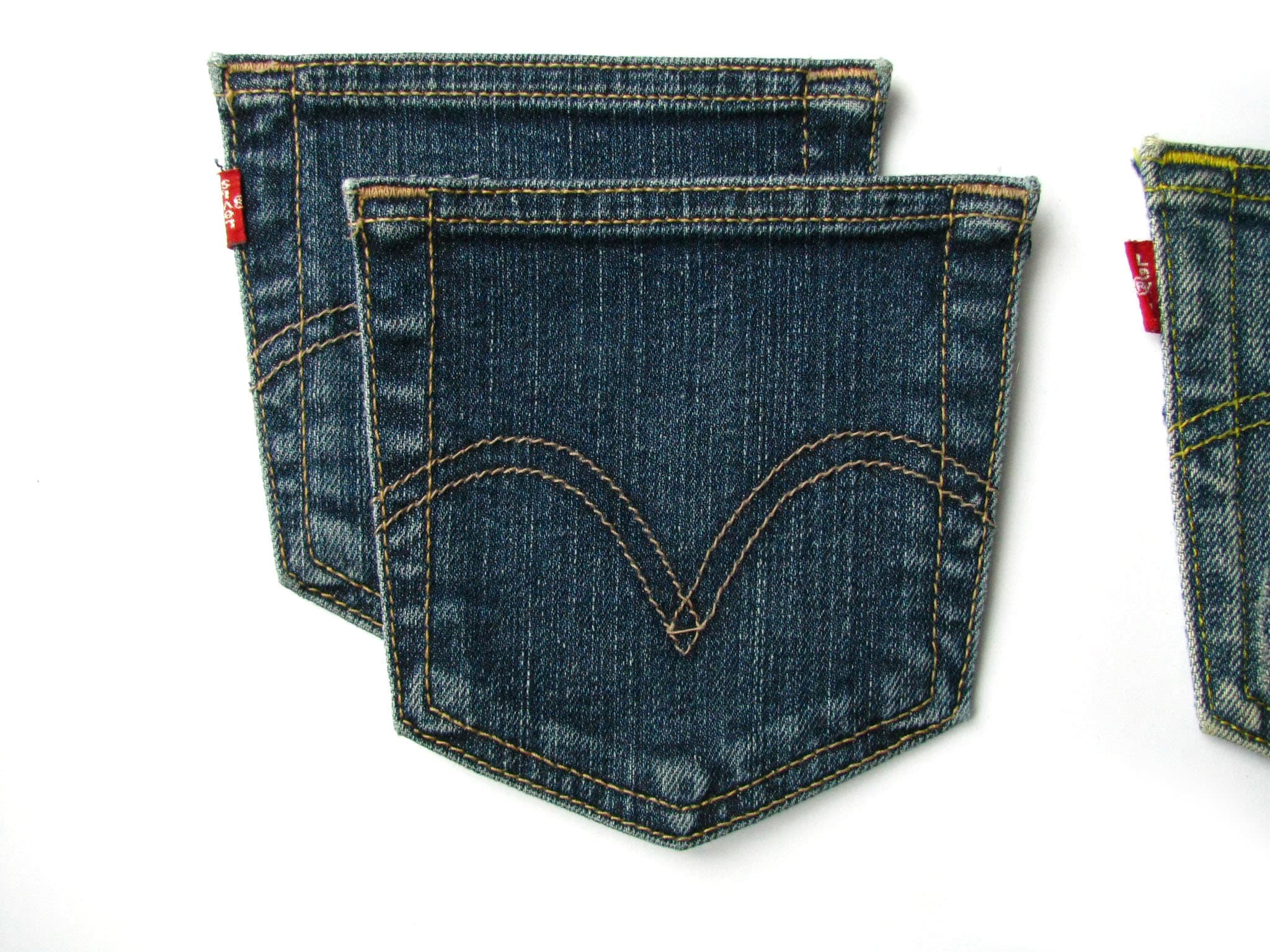 10 original red tab Levis jeans back pockets with base Etsy