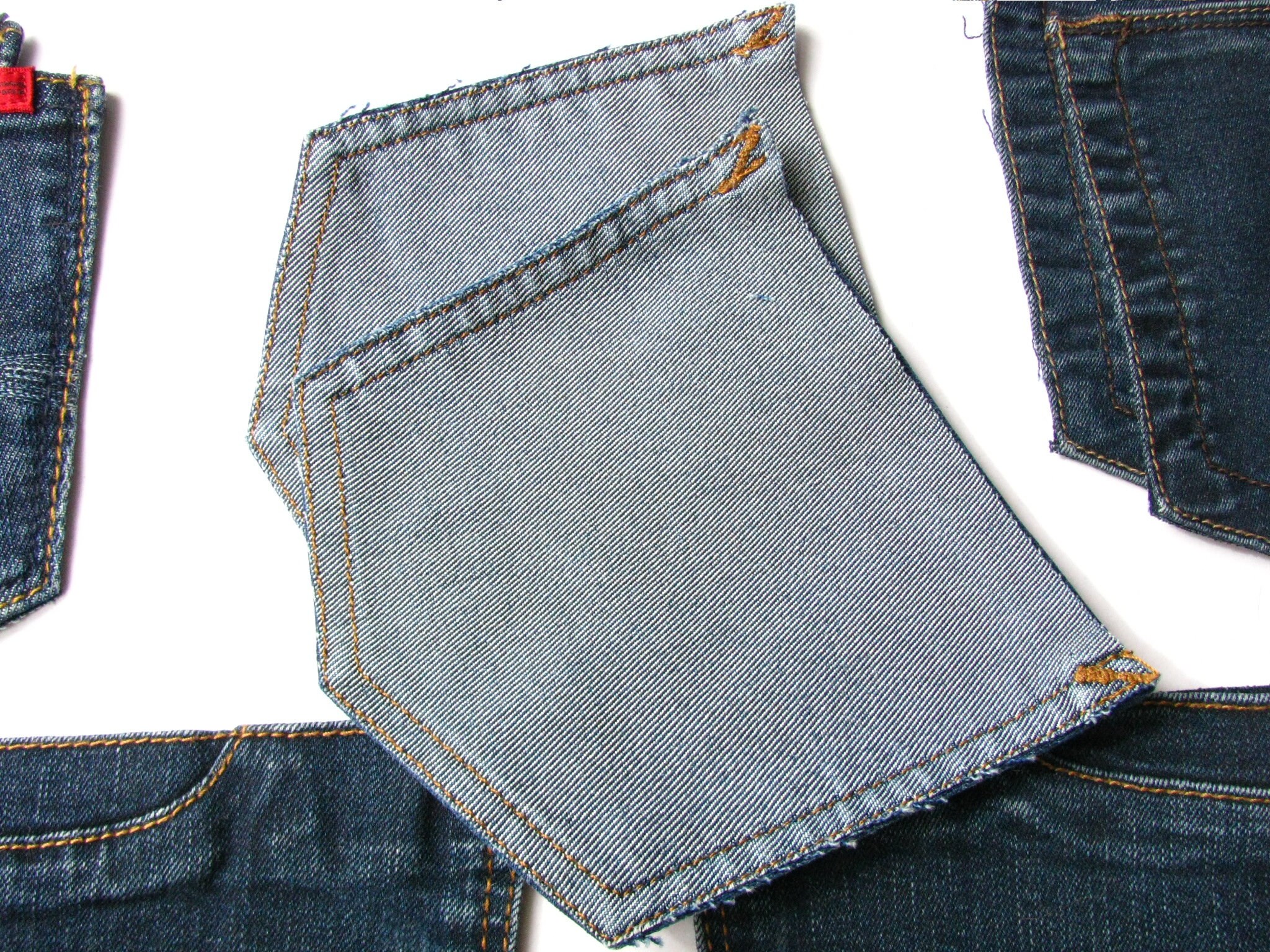 14 Recycled Jeans Silverware Pockets Set Adult Blue Jeans - Etsy