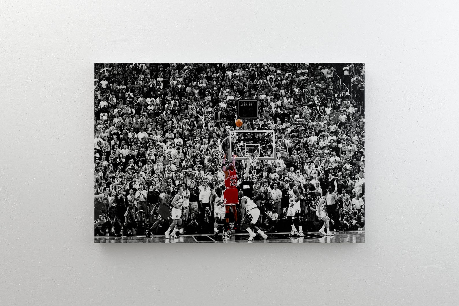Michael Jordan Last Shot Canvas Wall Art Framed Print Etsy