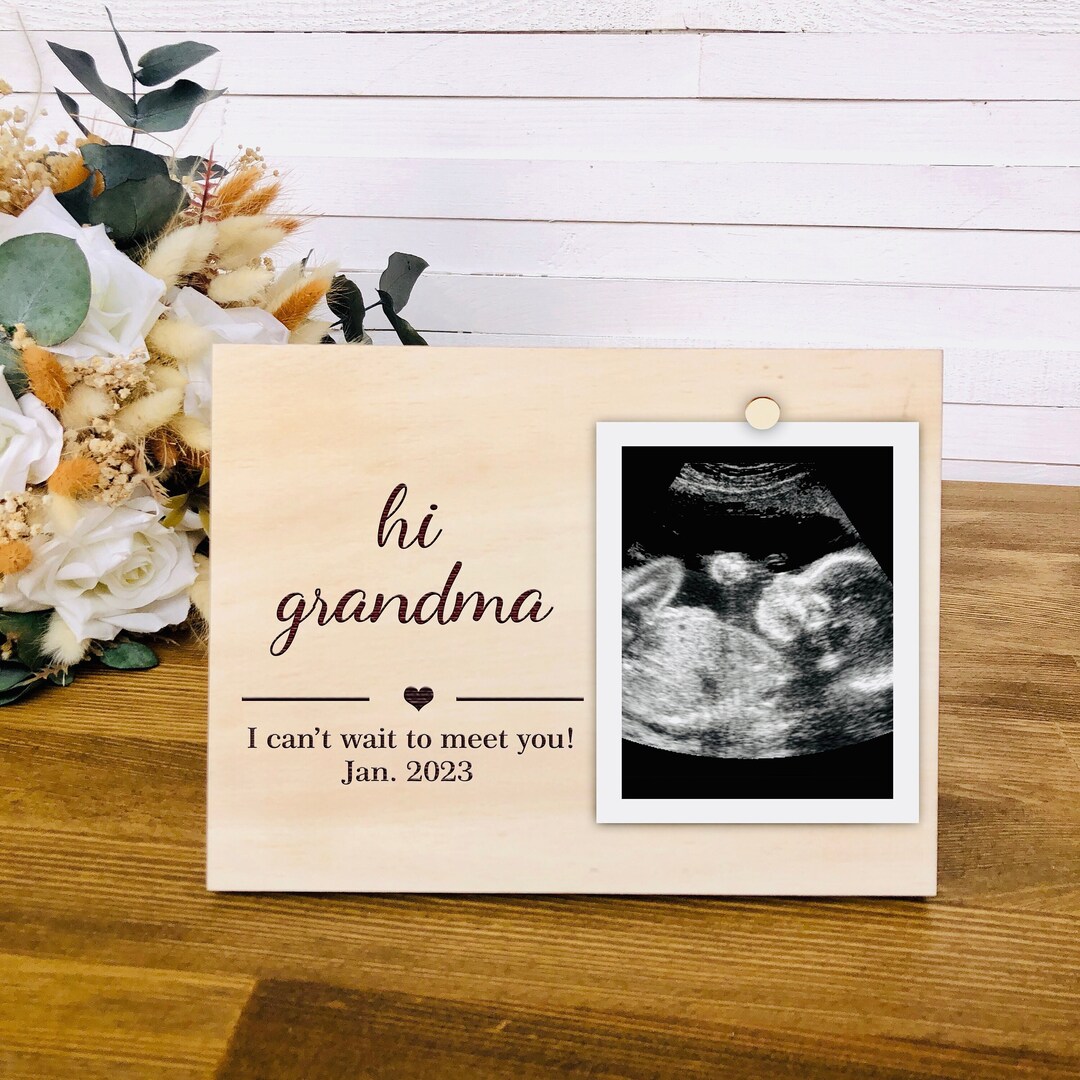 Hi Grandma and Grandpa Photo Ultrasound Frame Family Etsy