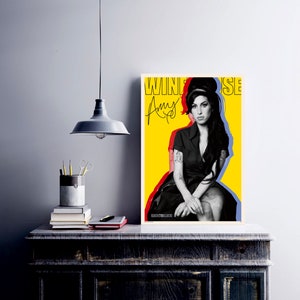 Amy Winehouse Poster – 40x30 Cm, Kunstdruck Auf 300g Satinpapier – Handgezeichnetes Portrait