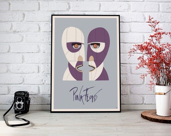 Pink Floyd poster, Music poster, Pink Floyd wall art, Pink Floyd print, The Division Bell poster, Rock music poster, Pink Floyd music