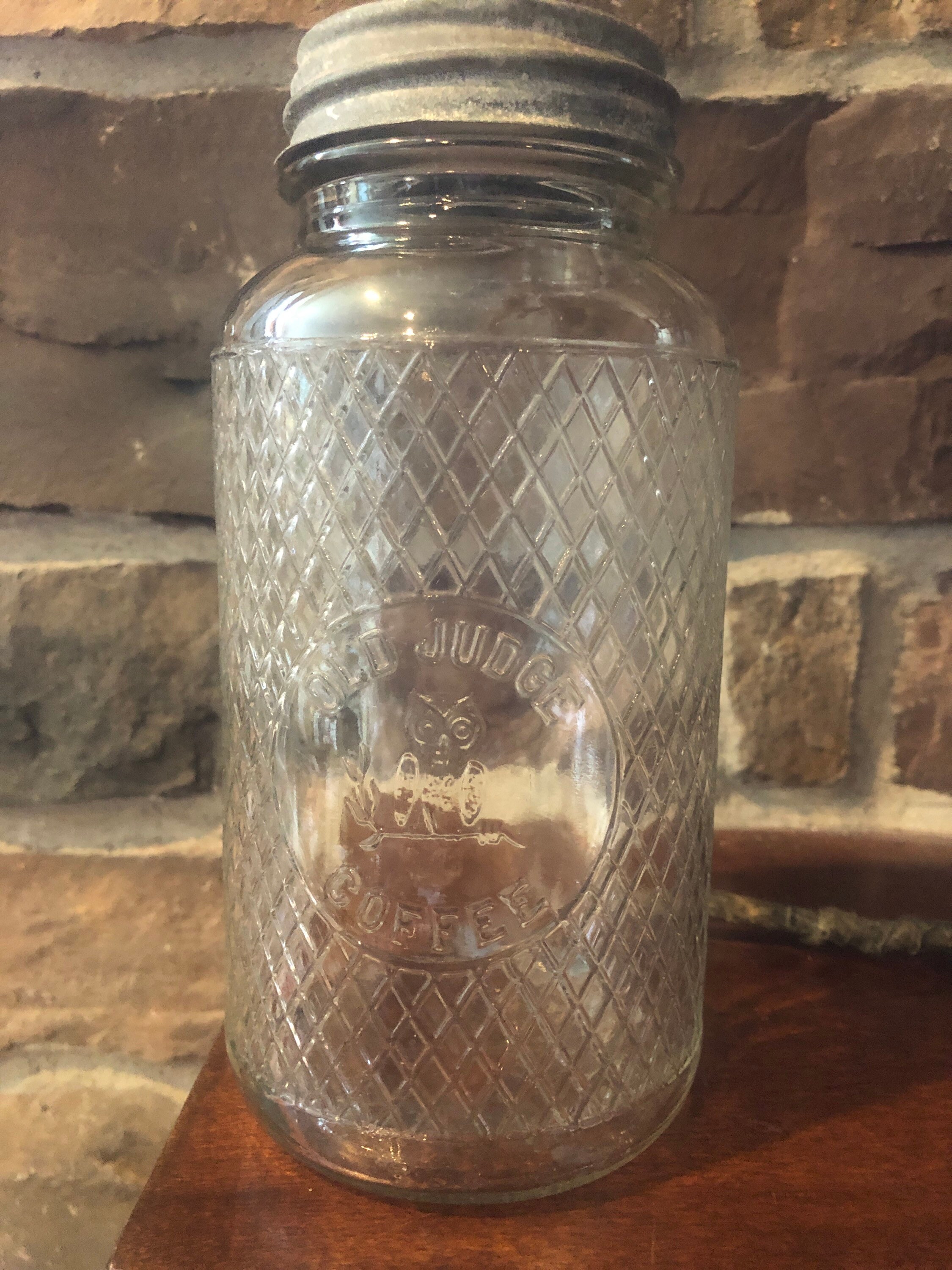 Old Judge Coffee Jar with Zinc Lid